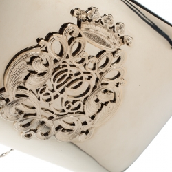 Pre Owned Ralph Lauren Gold Plated Metal Crest Clutch