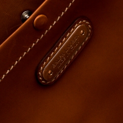 Pre Owned Ralph Lauren Brown Leather East/West Ricky 40 Top Handle Bag