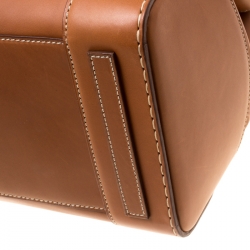 Pre Owned Ralph Lauren Brown Leather East/West Ricky 40 Top Handle Bag