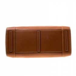 Pre Owned Ralph Lauren Brown Leather East/West Ricky 40 Top Handle Bag