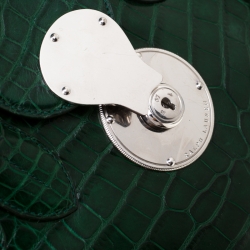Pre Owned Ralph Lauren Green Alligator Ricky Top Handle Bag