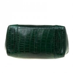 Pre Owned Ralph Lauren Green Alligator Ricky Top Handle Bag