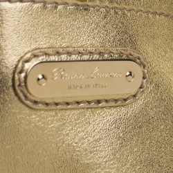 Pre Owned Ralph Lauren Gold Leather Ricky 27 Tote