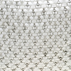 Pre Owned Ralph Lauren White Woven Leather Hobo