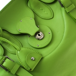 Pre Owned Ralph Lauren Light Green Soft Leather Ricky 33 Tote