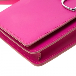 Pre Owned Ralph Lauren Pink Leather Mini  Vachetta Stirrup Crossbody Bag
