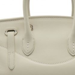 Pre Owned Ralph Lauren Cream Soft Leather Ricky 27 Top Handle Bag