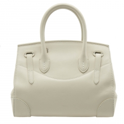 Pre Owned Ralph Lauren Cream Soft Leather Ricky 27 Top Handle Bag