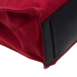 Pre Owned Ralph Lauren Red Canvas And Leather Ricky Tote