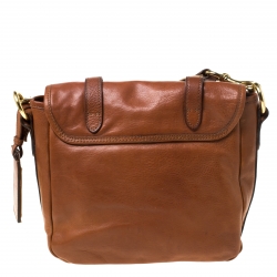 Pre Owned Ralph Lauren Tan Leather Crossbody Bag