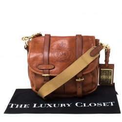 Pre Owned Ralph Lauren Tan Leather Crossbody Bag