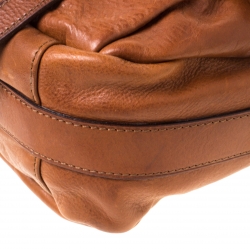 Pre Owned Ralph Lauren Tan Leather Crossbody Bag