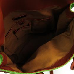 Pre Owned Ralph Lauren Green Canvas And Leather Ricky Tote