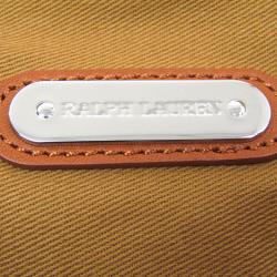 Pre Owned Ralph Lauren Green Canvas And Leather Ricky Tote