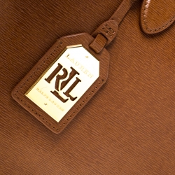 Pre Owned Ralph Lauren Brown Leather Newbury Double Zip Tote