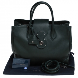 Pre Owned Ralph Lauren Green Leather Ricky Tote