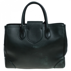 Pre Owned Ralph Lauren Green Leather Ricky Tote