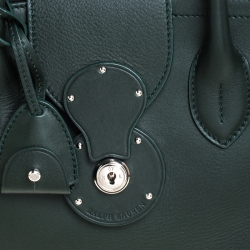 Pre Owned Ralph Lauren Green Leather Ricky Tote