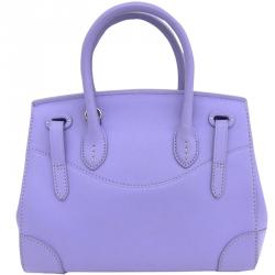 Pre Owned Ralph Lauren Light Purple Leather Ricky Shoulder Bag