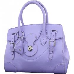 Pre Owned Ralph Lauren Light Purple Leather Ricky Shoulder Bag