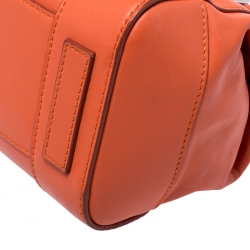 Pre Owned Ralph Lauren Orange Leather Ricky 27 Satchel Bag