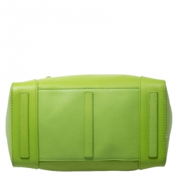 Pre Owned حقيبة رالف لورين يد علوية ريكي جلد نيون خضراء