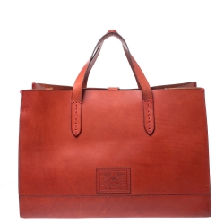 مملوكة مسبقًا Ralph Lauren Red Leather Proprietor Tote