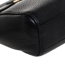 Pre Owned Ralph Lauren Black Leather Crossbody Bag