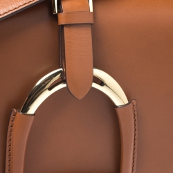 Pre Owned Ralph Lauren Brown Leather Stirrup Flap Shoulder Bag