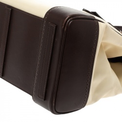 Pre Owned Ralph Lauren White/Brown Leather Brogues Ricky Tote
