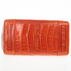 Pre Owned Ralph Lauren Alligator Orange Ricky Bag