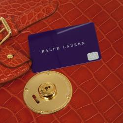 Pre Owned Ralph Lauren Alligator Orange Ricky Bag