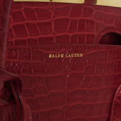 مملوكة مسبقًا Ralph Lauren Red Crocodile  Ricky Tote