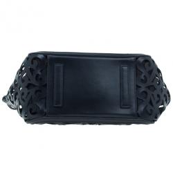 Pre Owned حقيبة رالف لورين فاكيتا سكرول جلد أسود صغيرة