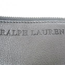 Pre Owned Ralph Lauren Black Leather Wristlet