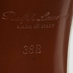 Pre Owned Ralph Lauren Metallic Tricolor Glitter Suede Ankle Strap Sandals Size 38