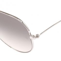 Ray-Ban Silver Rimmed Unisex Aviators 55