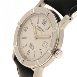 Pre Owned Raymond Weil Cream Stainless Steel W1 Women's Wristwatch 30MM