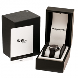 مملوكة مسبقًا Raymond Weil Brown Stainless Steel Parsifal 2970 Men's Wristwatch 39 mm