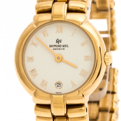 Raymond Weil White Gold Plated Stainless Steel 9954 Women's Wristwatch 24MM