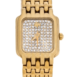 مملوكة مسبقًا Raymond Weil Gold Diamond Pave Gold Plated Fidelio 3723-2 Women's Wristwatch 17.50 mm