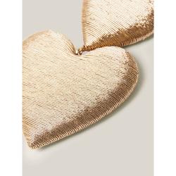 Rebecca de Ravenel Gold Double Heart Rose Gold Drop Earrings