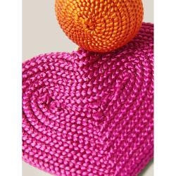 Rebecca de Ravenel Pink Single Heart Drop Earrings