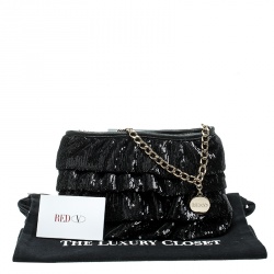 RED Valentino Black Ruffle Sequins Shoulder Bag