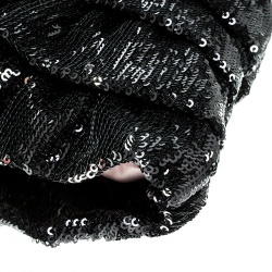 RED Valentino Black Ruffle Sequins Shoulder Bag