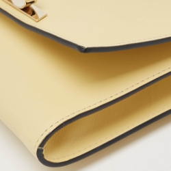 Pre Owned RED Valentino Yellow Leather Bow Chain Clutch