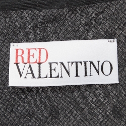 RED Valentino Black Polka Dot Tulle Tiered Midi Skirt M
