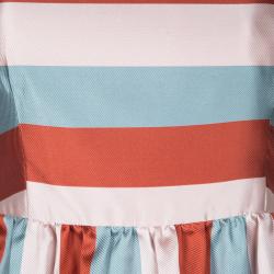 Pre Owned Red Valentino Multicolor Striped Sleeveless Midi Dress S