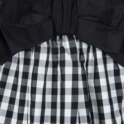 Red Valentino Monochrome Checkered Bow Detail Mini Skirt S