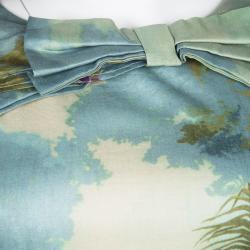 Pre Owned RED Valentino Tropical Landscape Print Bow Detail Sleeveless Dress S